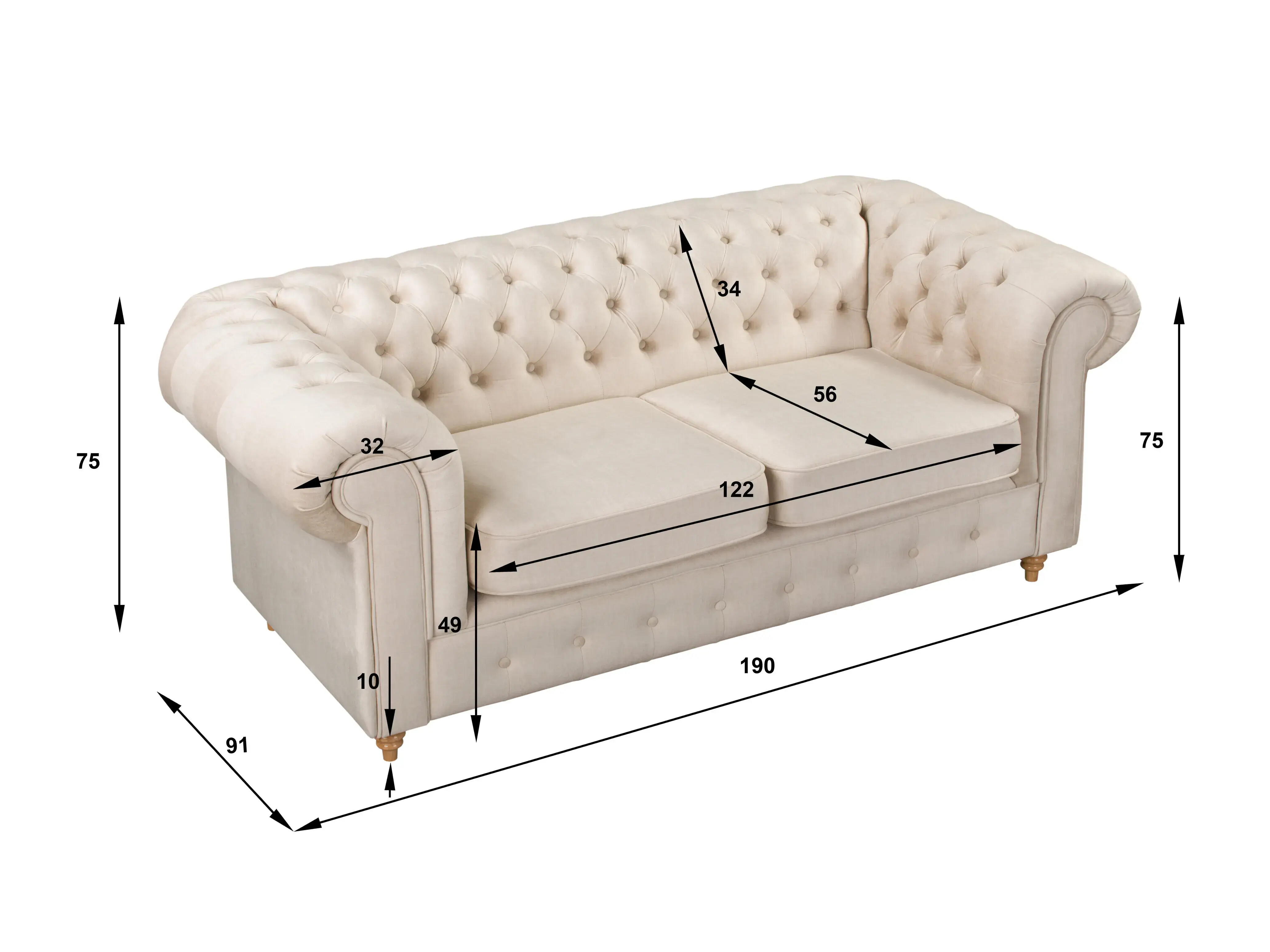 Canapea chesterfield Elitala 104 (Vogue 14)