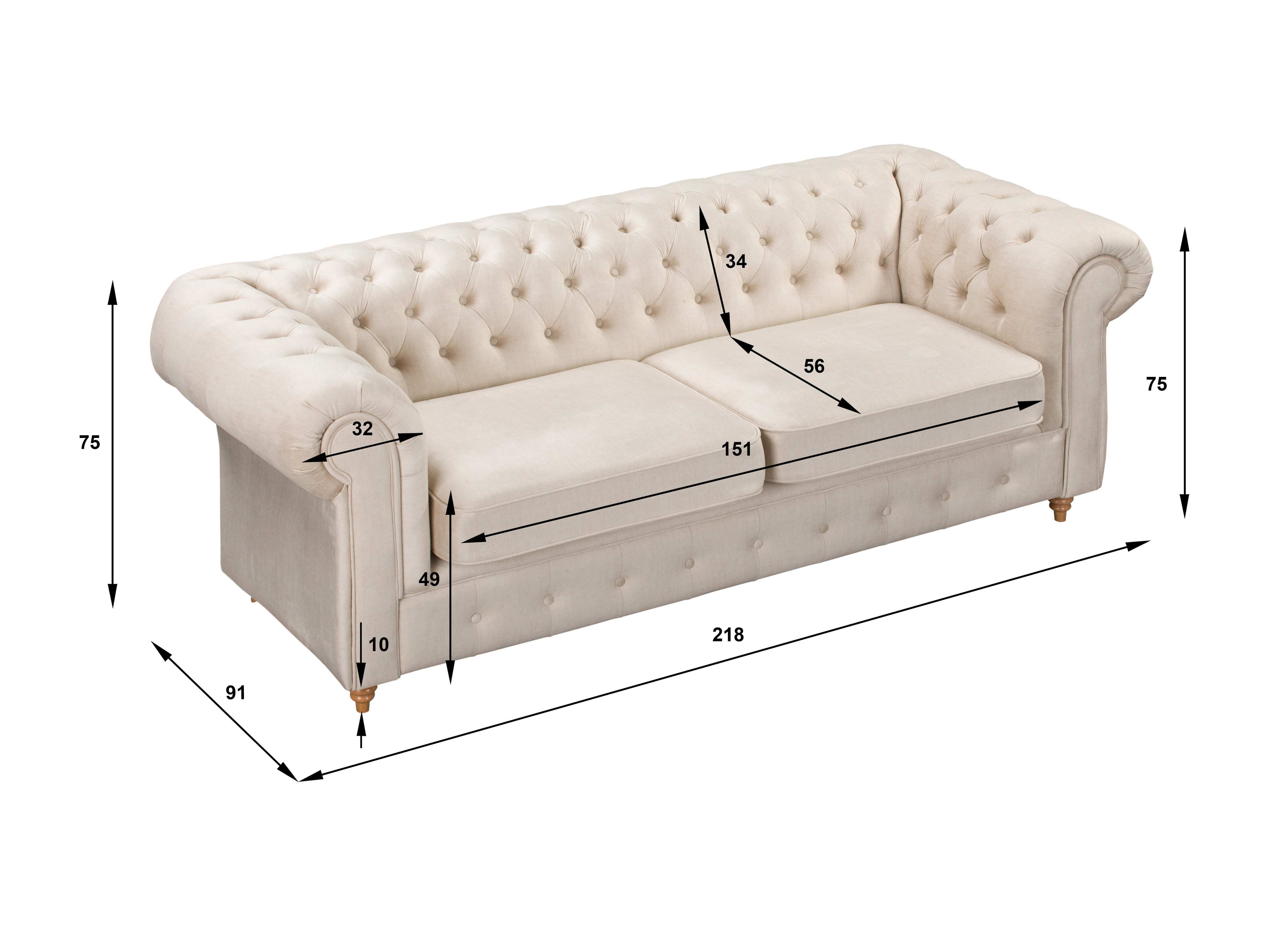 Canapea chesterfield Elitala 108 (Vogue 14)