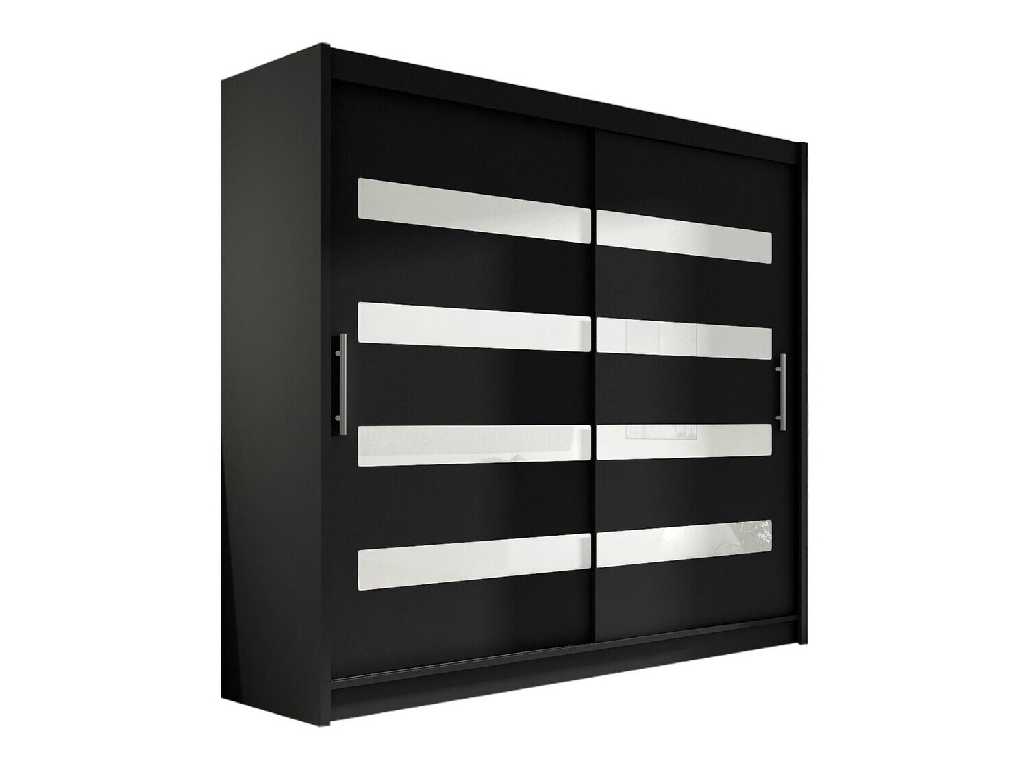 Dulap Closico Pallor XI (Negru + Alb lucios)