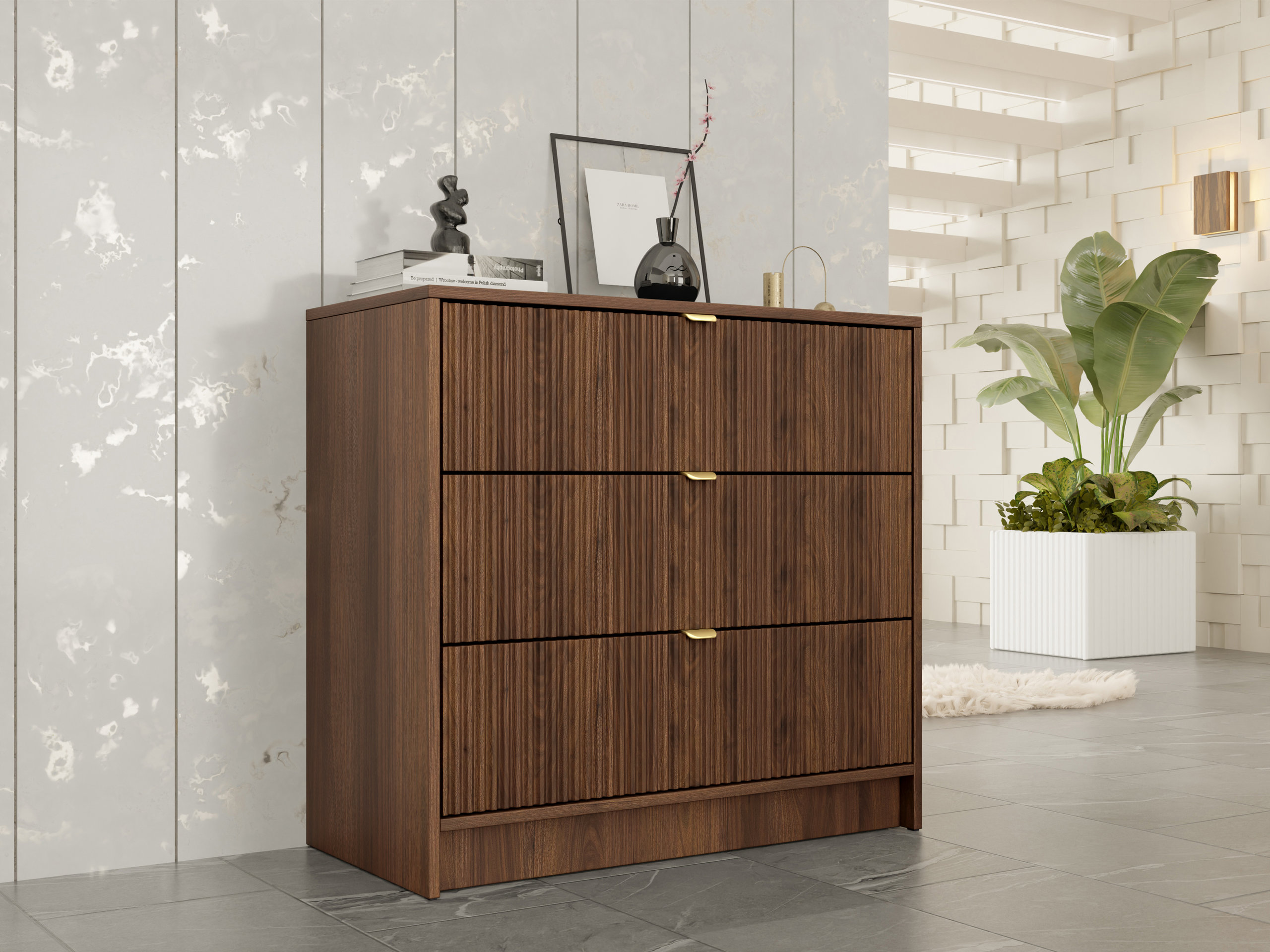 Comodă Comfivo Papilio I (Nuc)
